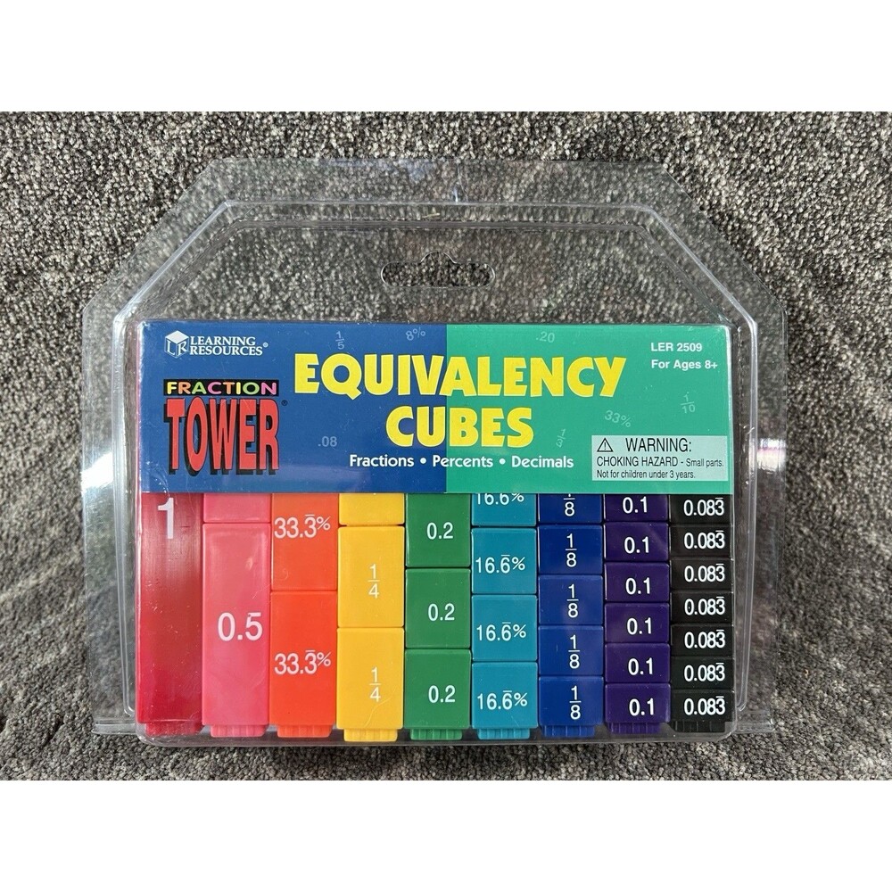 Learning Resources Fraction Tower Equivalency Cubes
